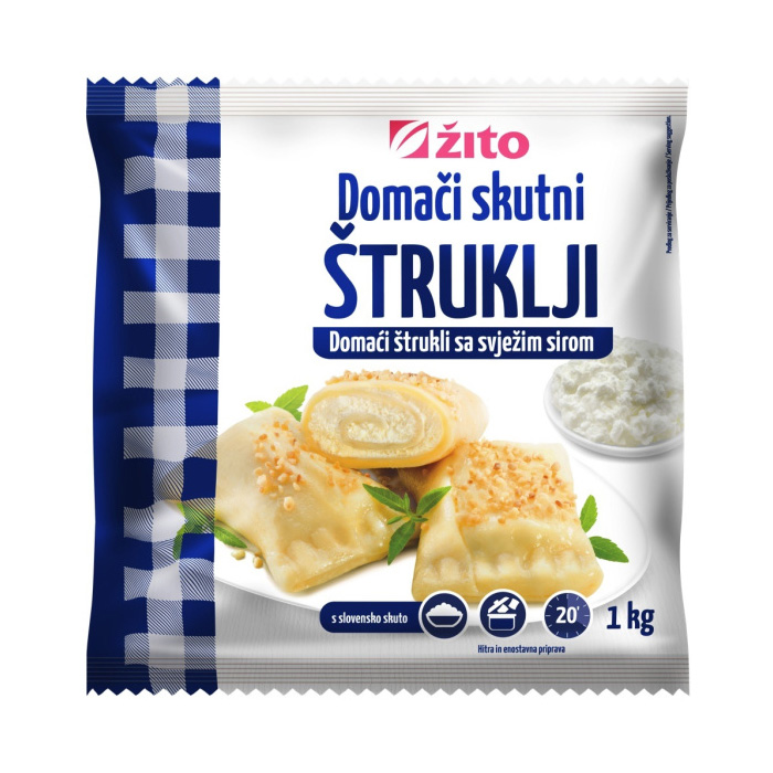 Štrukli od skute Žito 1kg smrz.